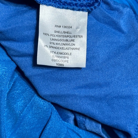 NWT Halston Heritage One-Shoulder Draped Pleated Mini Dress Aquamarine Size 10 - Picture 8 of 9